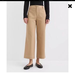 CJLA Mer jeans tan size 15. Soft and stretchy cropped wide leg.